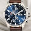 IWC Pilots Watch Chronograph Edition Le Petit Prince IW377714 Stainless Steel Second Hand Watch Collectors 2