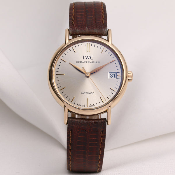 IWC Portofino 18K Rose Gold Champagne Dial Second Hand Watch Collectors 1