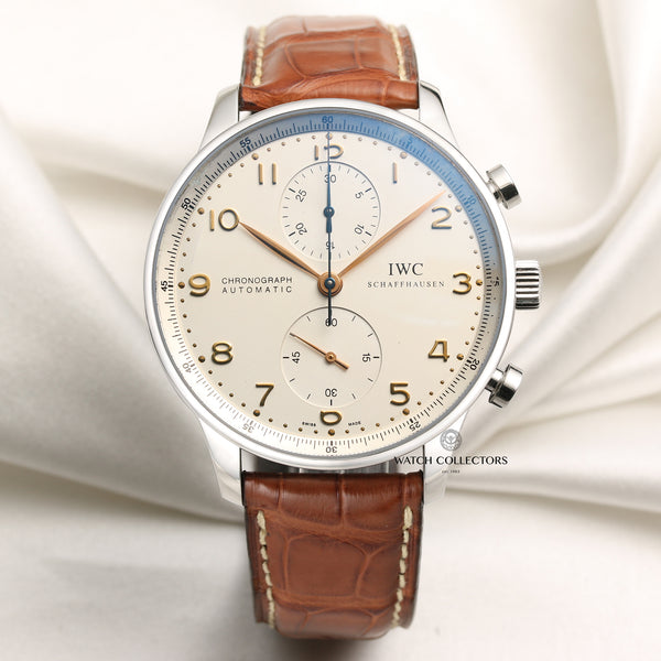IWC Stainless Steel Chronograph Second Hand Watch Collectors 1