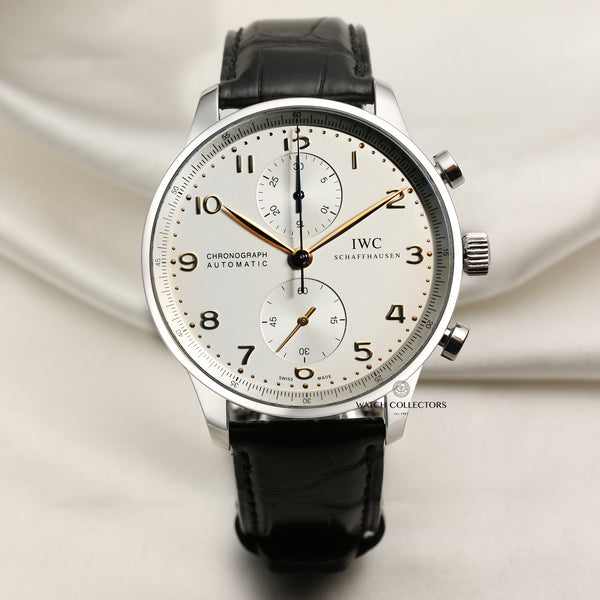 IWC Stainless Steel Chronograph Second Hand Watch Collectors 1