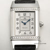 Jaeger Le-Coultre Lady Reverso Stainless Steel Diamond Bezel Second Hand Watch Collectors 2