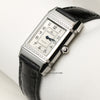 Jaeger Le-Coultre Lady Reverso Stainless Steel Diamond Bezel Second Hand Watch Collectors 3