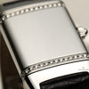 Jaeger Le-Coultre Lady Reverso Stainless Steel Diamond Bezel Second Hand Watch Collectors 5