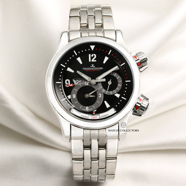 Jaeger Le-Coultre Master Compressor Geographic Stainless Steel Second Hand Watch Collectors 1