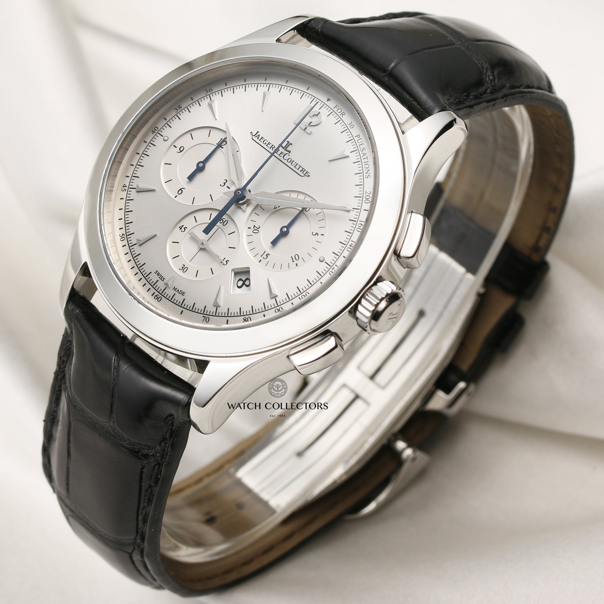 Jaeger Le-Coultre Master Control Stainless Steel Second Hand Watch Collectors 3
