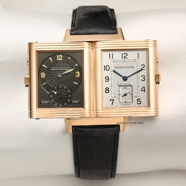 Jaeger Le-Coultre Reverso Day & Night 18K Rose Gold Second Hand Watch Collectors 1