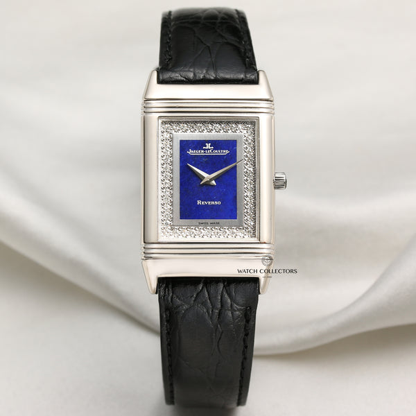 Jaeger-LeCoultre Lapis Lazuli Diamond Dial Reverso Second Hand Watch Collectors 1