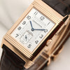 Jaeger LeCoultre Reverso 18K Rose Gold Second Hand Watch Collectors 2