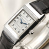 Jaeger Reverso Stainless Steel Diamond Bezel Second Hand Watch Collectors 4