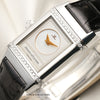 Jaeger Reverso Stainless Steel Diamond Bezel Second Hand Watch Collectors 6