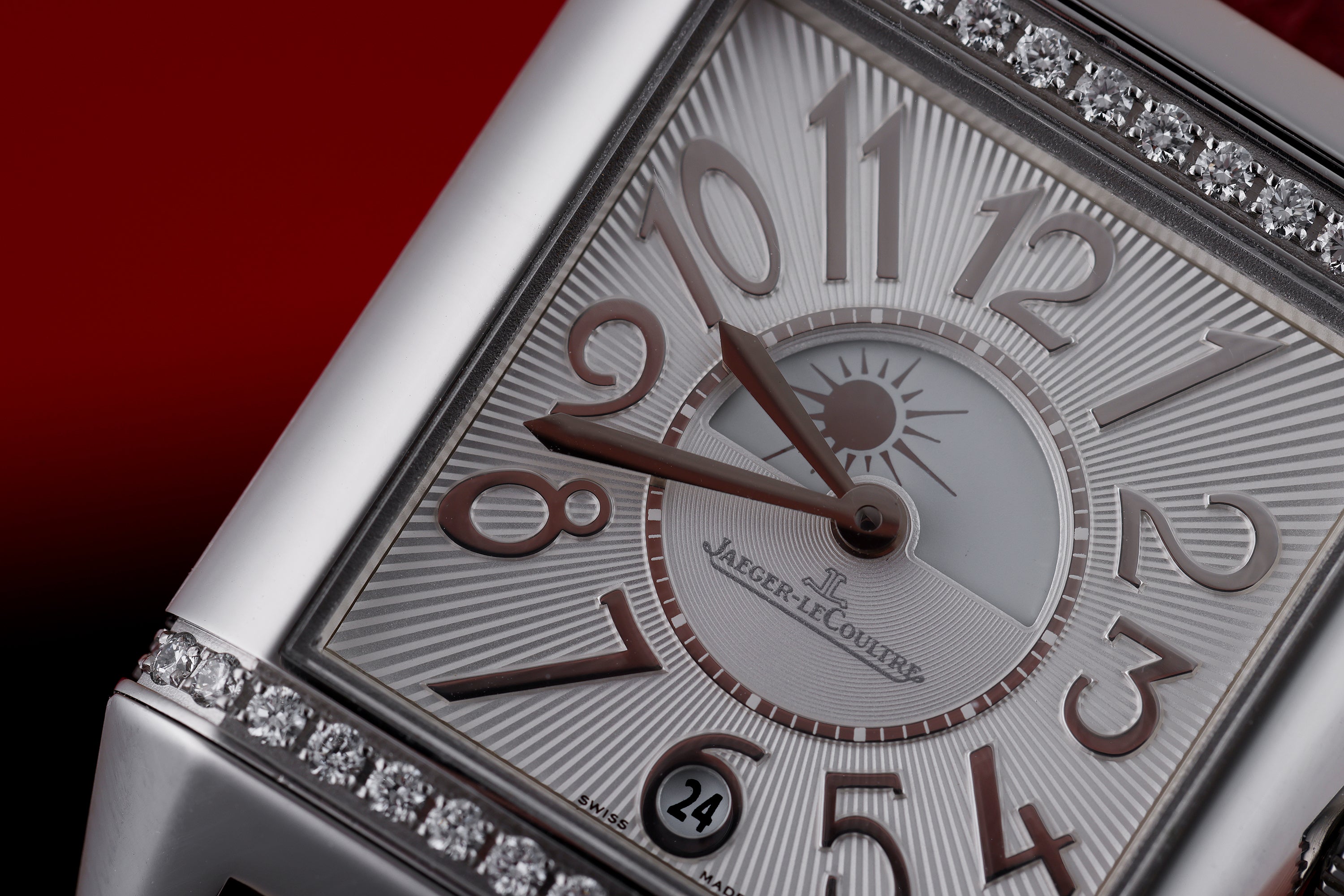 Jaeger-LeCoultre Reverso Squadra Lady Duetto | REF. 235.8.76 | Reversible Silver Dial with Diamond Bezel & Black Reverse with Smooth Bezel | Stainless Steel