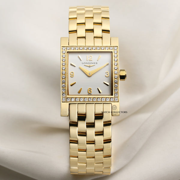 Longines 18K Yellow Gold Diamond Bezel Second Hand Watch Collectors 1