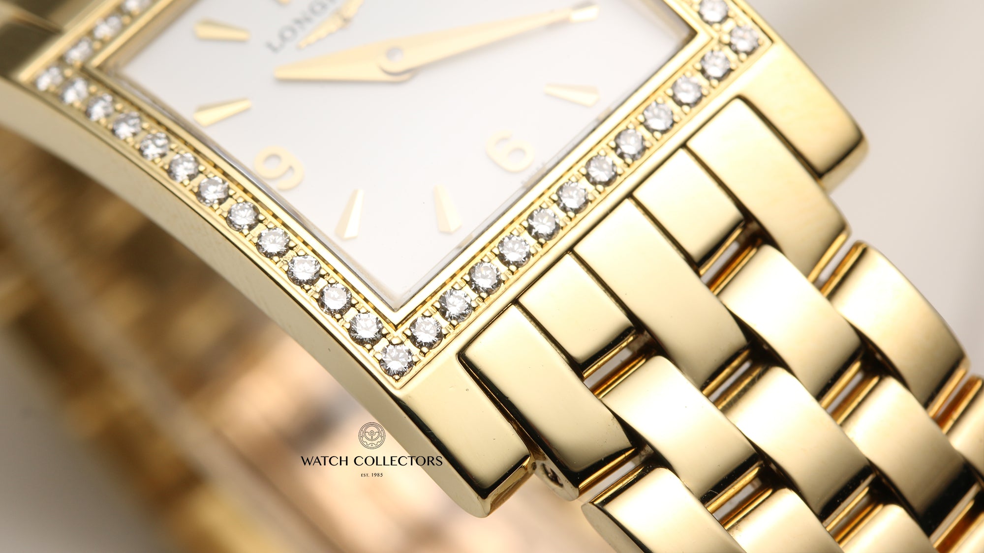 Longines 18K Yellow Gold Diamond Bezel Second Hand Watch Collectors 5