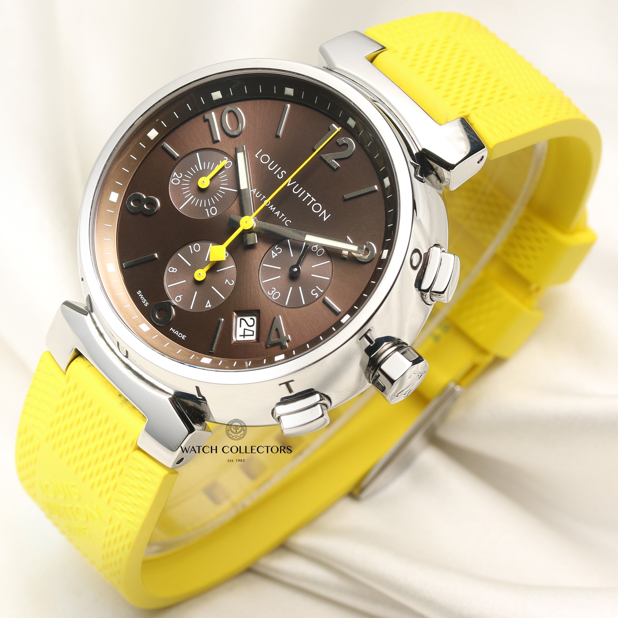 Louis Vuitton Tambour Chronograph Stainless Steel – Watch Collectors