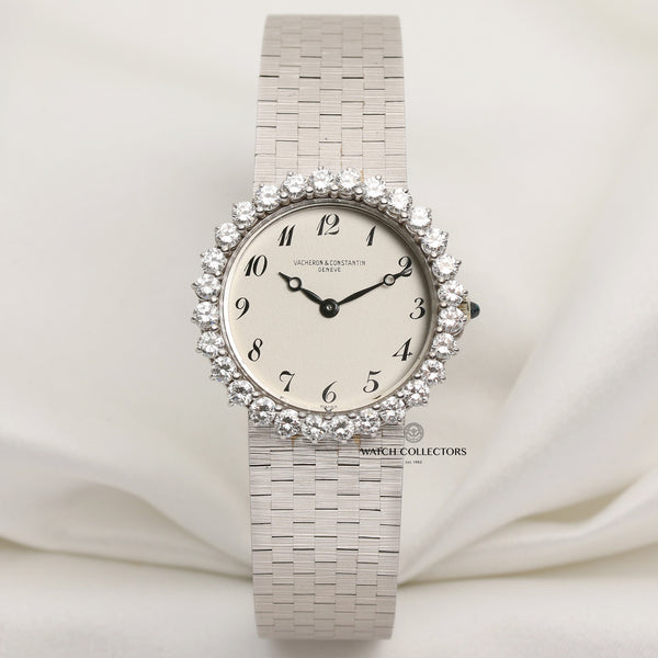 New Old Stock 1 Vacheron Constantin 18K White Gold Diamond Bezel Second Hand Watch Collectors 1