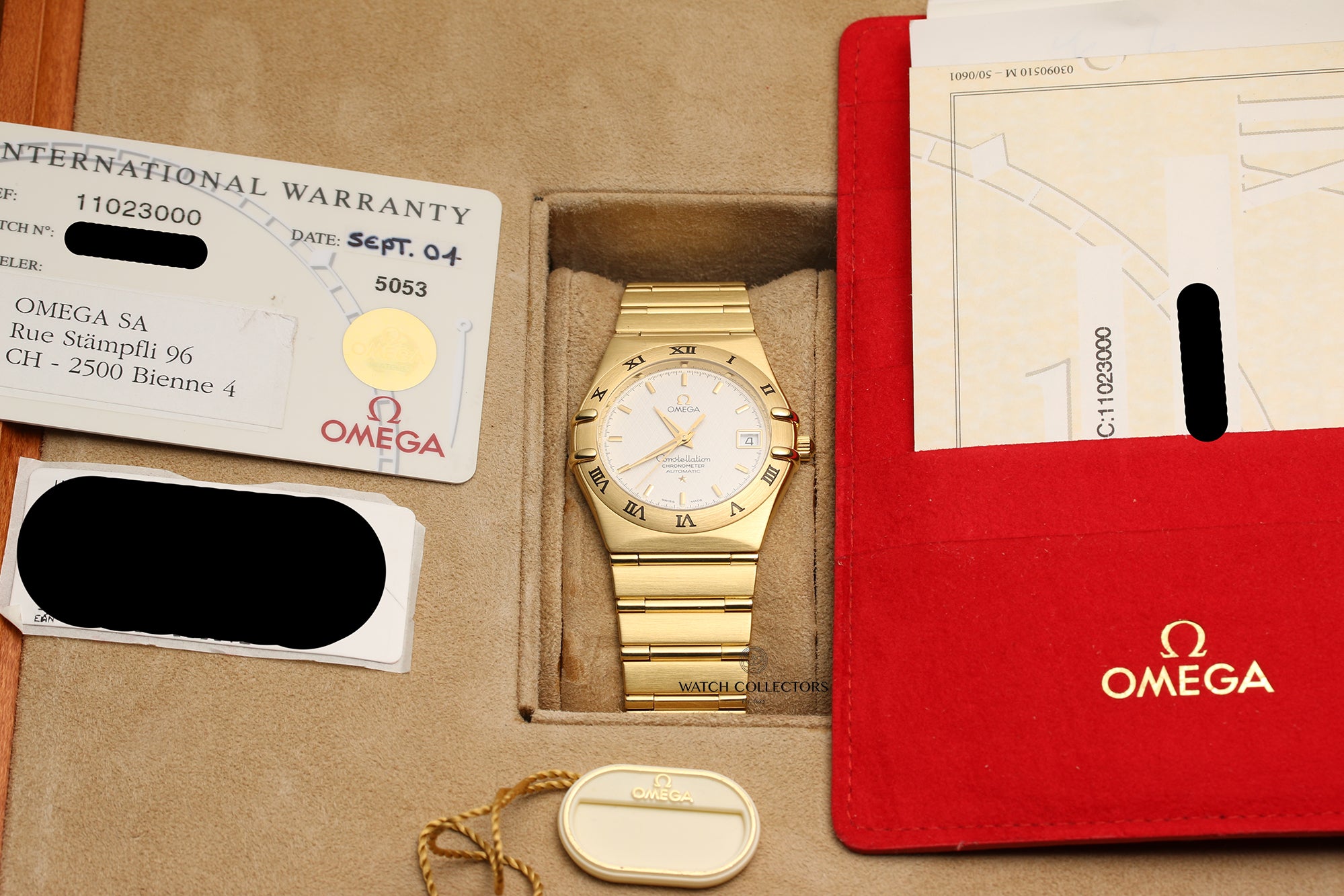 Omega Constellation 18K Yellow Gold Oman Crest Second Hand Watch Collectors 11
