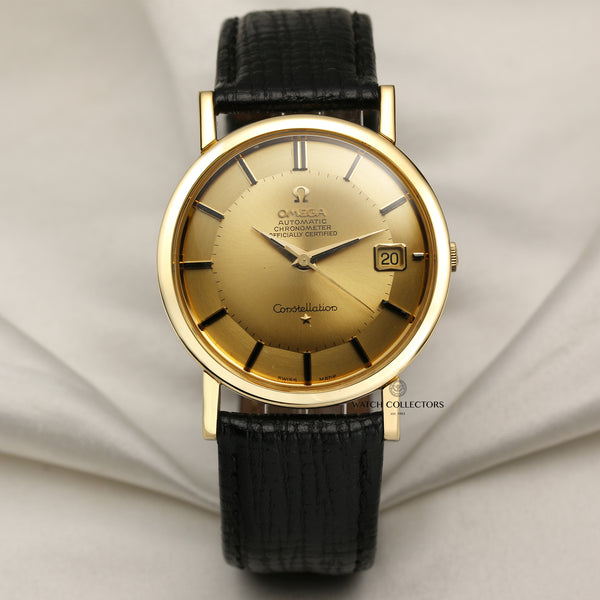 Omega Constellation 18K Yellow Gold Second Hand Watch Collectors 1