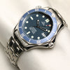 Omega Seamaster Blue Stainless Steel Second Hand Watch Collectors 3