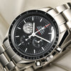 Omega Speedmaster GMT Apollo Stainless Steel Second Hand Watch Collectors 4