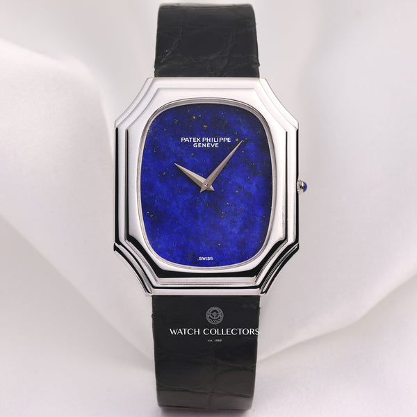 Patek-Philippe-18K-White-Gold-Lapis-Lazuli-Second-Hand-Watch-Collectors-1