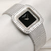 Patek Philippe 18K White Gold Onyx Pave Diamond Dial Baguette Bezel Second Hand Watch Collectors 5