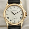 Patek Philippe 18K Yellow Gold Calatrava Hobnail Bezel Second Hand Watch Collectors 2
