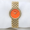Patek Philippe 18K Yellow Gold Coral Dial Second Hand Watch Collectors 1