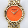 Patek Philippe 18K Yellow Gold Coral Dial Second Hand Watch Collectors 2