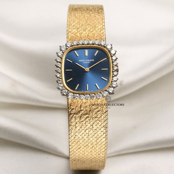 Patek Philippe 18K Yellow Gold Diamond Bezel Second Hand Watch Collectors 1