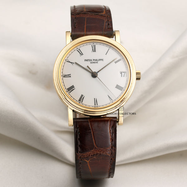 Patek Philippe 3802 18K Yellow Gold Second Hand Watch Collectors 1