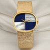 Patek Philippe 3845 Ellipse Blue Agate & MOP Dial 18K Yellow Gold Second Hand Watch Collectors 1