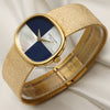Patek Philippe 3845 Ellipse Blue Agate & MOP Dial 18K Yellow Gold Second Hand Watch Collectors 3