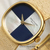 Patek Philippe 3845 Ellipse Blue Agate & MOP Dial 18K Yellow Gold Second Hand Watch Collectors 4