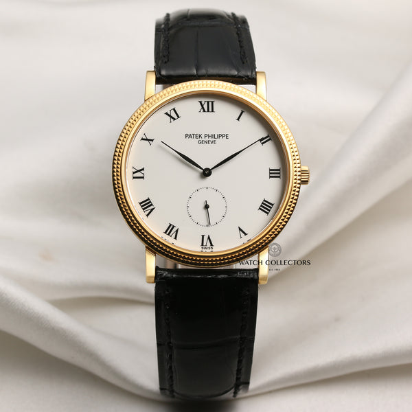 Patek Philippe 3919 18K Yellow Gold Second Hand Watch Collectors 1