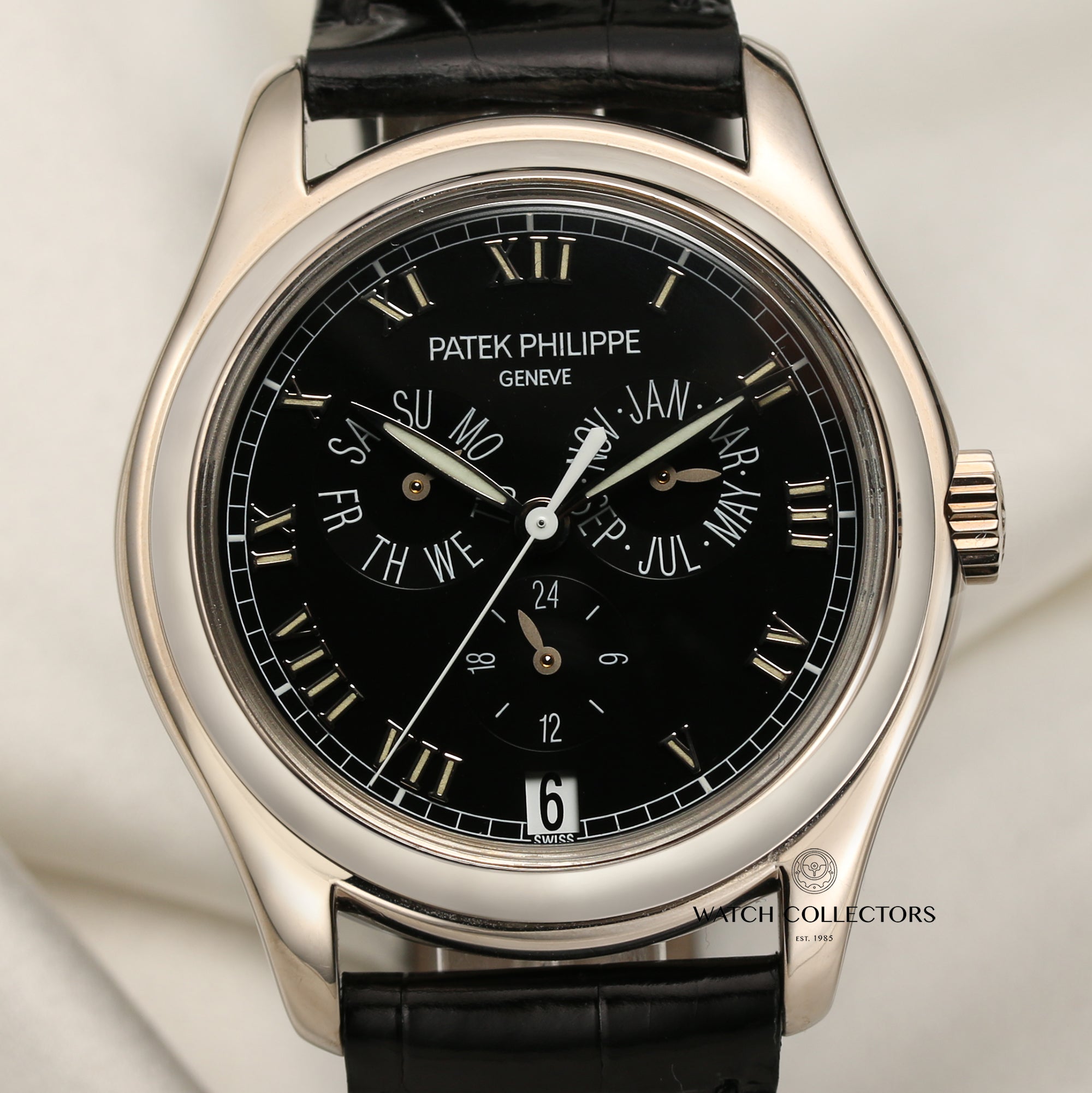 Patek Philippe Annual Calendar 5035 18k White Gold Watch Collectors patek-philippe-annual-calendar-5035-18k-white-gold-watch-collectors