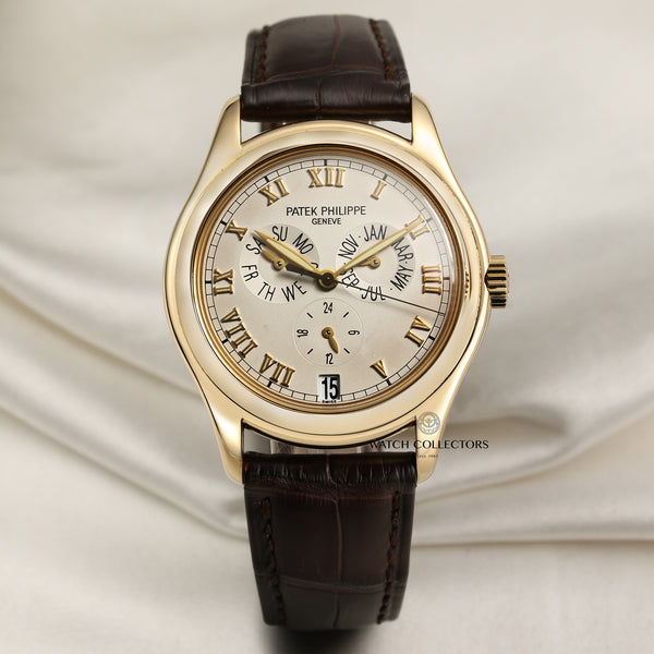 Patek Philippe Annual Calendar 5035 18K Yellow Gold Second Hand Watch Collectors 1