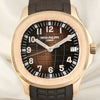 Patek Philippe Aquanaut 5167R 18K Rose Gold Chocolate Dial Second Hand Watch Collectors 2