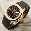 Patek Philippe Aquanaut 5167R 18K Rose Gold Chocolate Dial Second Hand Watch Collectors 3