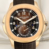 Patek Philippe Aquanaut Travel Time 5164R-001 18K Rose Gold Chocolate Dial Second Hand Watch Collectors 2