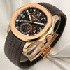 Patek Philippe Aquanaut Travel Time 5164R-001 18K Rose Gold Chocolate Dial Second Hand Watch Collectors 3