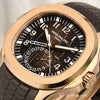 Patek Philippe Aquanaut Travel Time 5164R-001 18K Rose Gold Chocolate Dial Second Hand Watch Collectors 4