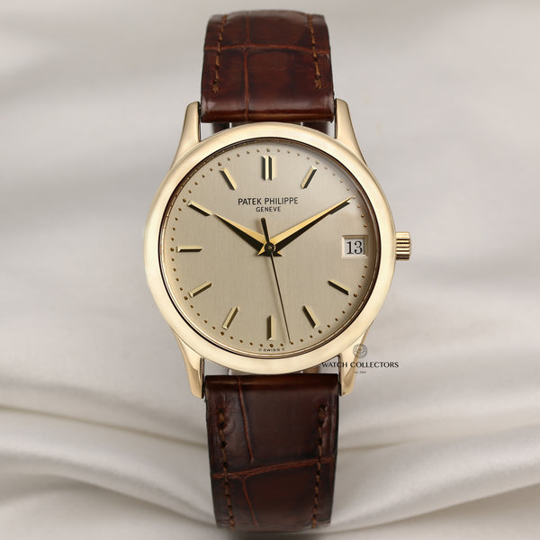 Patek Philippe Calatrava 18K Yellow Gold Second Hand Watch Collectors 1