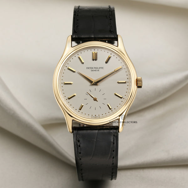 Patek Philippe Calatrava 18K Yellow Gold Second Hand Watch Collectors 1