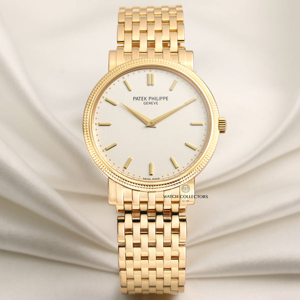 Patek Philippe Calatrava 5120J 18K Yellow Gold Second Hand Watch Collectors 1