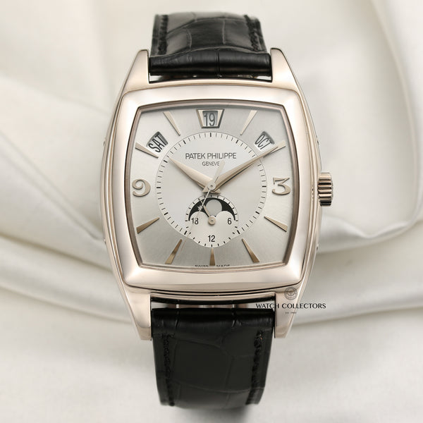 Patek Philippe Calendario 18K White Gold Second Hand Watch Collectors 1