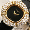 Patek Philippe Ellipse 18K Yellow Gold Onyx Dial Double Row Diamond Bezel Second Hand Watch Collectors 4
