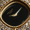 Patek Philippe Ellipse 18K Yellow Gold Onyx Dial Double Row Diamond Bezel Second Hand Watch Collectors 5