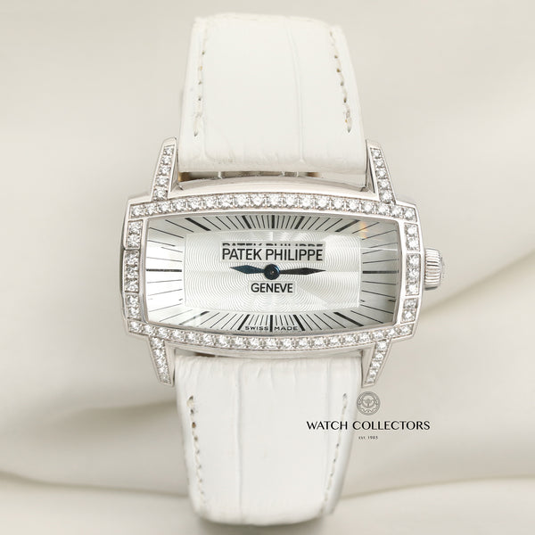Patek Philippe Gemma 18K White Gold Diamond Second Hand Watch Collectors 1