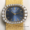 Patek Philippe Lady Calatrava 18K Yellow Gold Blue Dial Diamond Bezel Second Hand Watch Collectors 2