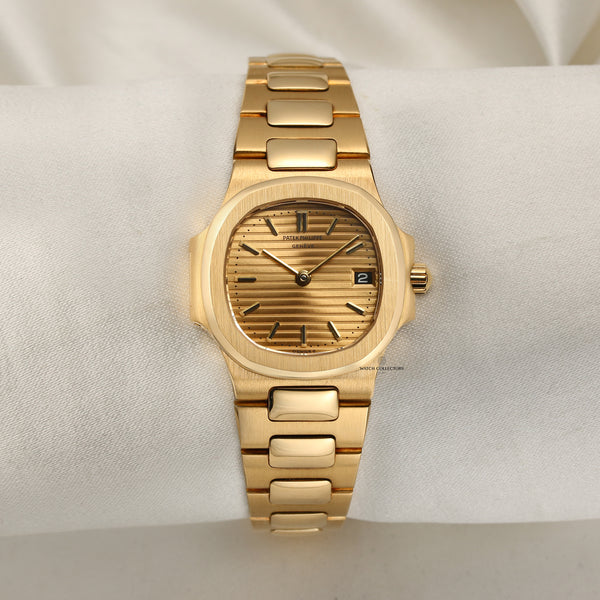 Patek Philippe Lady Nautilus 18K Yellow Gold Second Hand Watch Collectors 1